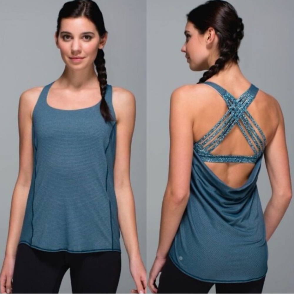 lululemon athletica Teal Strappy Back Tank